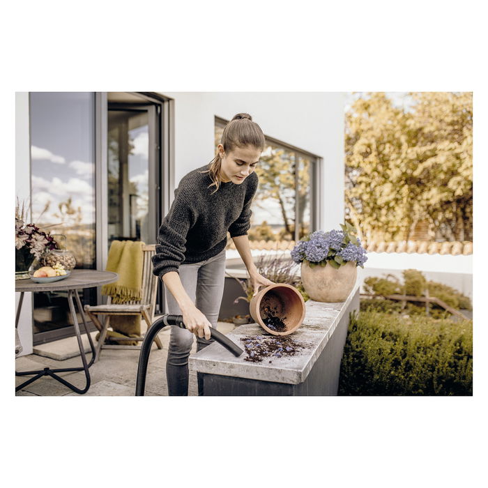 Kärcher WD 5 P V-25/5/22 Aspirador de Agua y Polvo 25L, Seco/Húmedo, con Soplador, Activación desde Herramienta, 5m Cable, 5 Ruedas, Negro/Amarillo