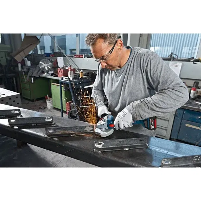 Bosch Professional Amoladora Angular GWS 18V-10 + 2 Baterías 5.0Ah + Cargador GAL 1880 + L-BOXX Bosch Professional Amoladora Angular GWS 18V-10 + 2 Baterías 5.0Ah + Cargador GAL 1880 + L-BOXX