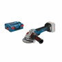Bosch Professional Amoladora angular GWS 18V-10 con 2 baterías de 5.0Ah, cargador GAL 1880 y L-BOXX