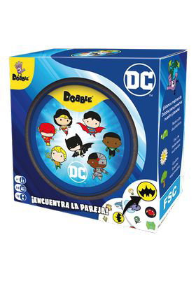 Asmodee Dobble DC Universe - Juego de Cartas de Superhéroes para 2-8 Jugadores, 55 Cartas, 5 Modos de Juego, Edad +6 Años, Español, Referencia DOBDCU07ES - EAN 3558380105763