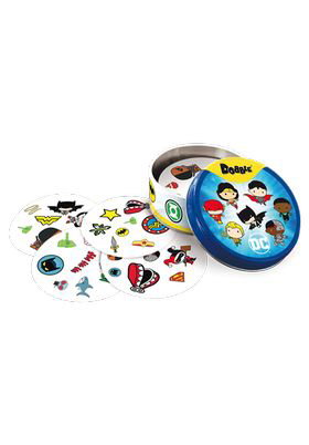 Asmodee Dobble DC Universe - Juego de Cartas de Superhéroes para 2-8 Jugadores, 55 Cartas, 5 Modos de Juego, Edad +6 Años, Español, Referencia DOBDCU07ES - EAN 3558380105763