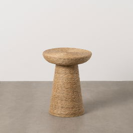 Mesa auxiliar RATÁN Beige 41 x 41 x 51 cm