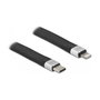 DeLOCK Cable de cinta plana FPC USB Type-C a Lightning 13 cm