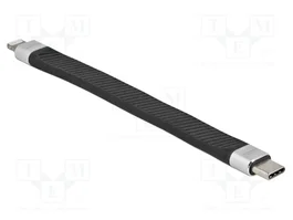 DeLOCK Cable de cinta plana FPC USB Type-C™ a Lightning™ para iPhone™, iPad™ e iPod™ 13 cm