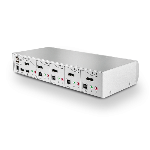 Lindy 39305 Interruptor KVM HDMI 4K Ultra HD, Plata