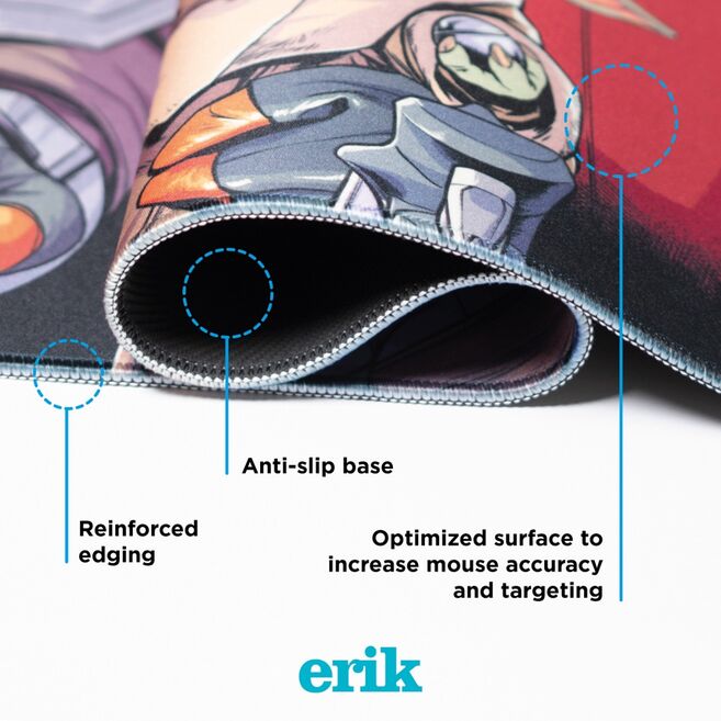 ERIK Alfombrilla gaming Mandalorian & Grogu (The Child) Star Wars, Tapete extended 80x35cm, superficie textil impermeable, base goma antideslizante