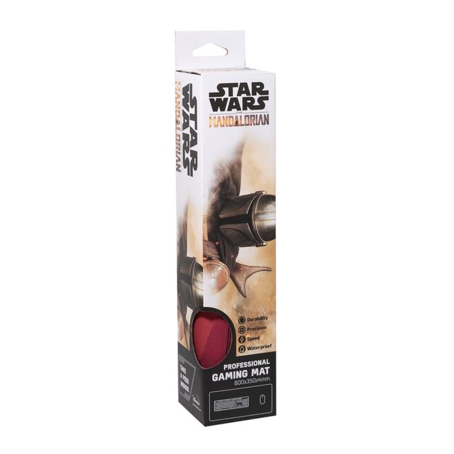 ERIK Alfombrilla gaming Mandalorian & Grogu (The Child) Star Wars, Tapete extended 80x35cm, superficie textil impermeable, base goma antideslizante
