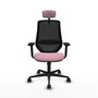 PIQUERAS Y CRESPO Silla de oficina Mardos con mecanismo Sincro, Rosa y Negro