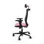 PIQUERAS Y CRESPO Silla de oficina Mardos con mecanismo Sincro, Rosa y Negro