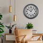 Reloj de Pared Versa Antiques Azul Dorado Madera MDF Madera MDF y metal 5,8 x 42 cm