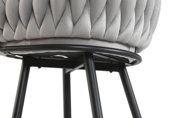 DKD Home Decor Taburete Moderno Gris Negro Poliester Metal 58 x 53 x 101 cm
