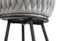 DKD Home Decor Taburete Moderno Gris Negro Poliester Metal 58 x 53 x 101 cm