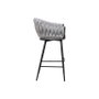 DKD Home Decor Taburete Moderno Gris Negro Poliester Metal 58 x 53 x 101 cm