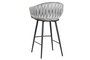 DKD Home Decor Taburete Moderno Gris Negro Poliester Metal 58 x 53 x 101 cm