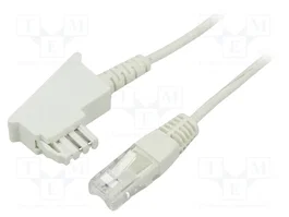 GOOBAY Cable telefónico RJ45 a TAE F 0,5m blanco