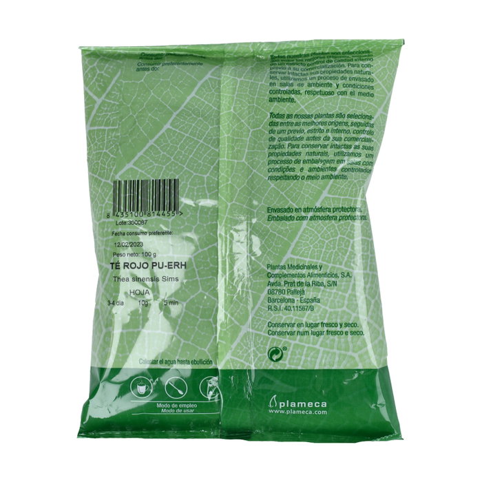 Plameca Té Rojo Pu-Erh 100 g Plameca Té Rojo Pu-Erh 100 g
