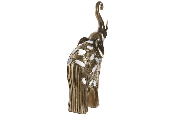 DKD Home Decor Figura de Elefante en Resina Bronce