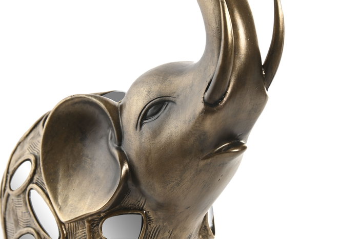 DKD Home Decor Figura de Elefante en Resina Bronce
