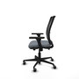 PIQUERAS Y CRESPO Silla de oficina Haches con mecanismo Sincro/Traslack, Gris y Negro