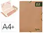 Liderpapel Carpeta Gomas Tres Solapas Ecouse Cartulina 400 gr DIN A4+ Color Kraft Marron