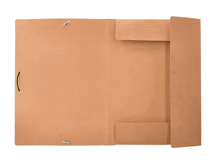 Liderpapel Carpeta de gomas con 3 solapas en cartulina kraft marrón DIN A4+ Liderpapel Carpeta de gomas con 3 solapas en cartulina kraft marrón DIN A4+
