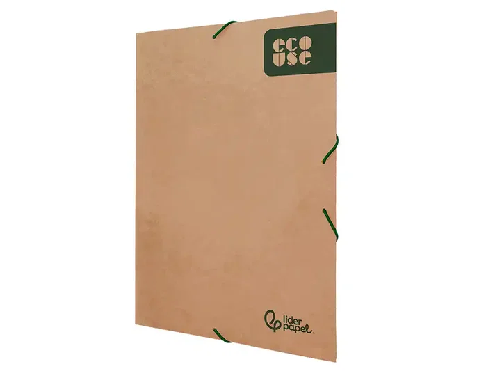Liderpapel Carpeta de gomas con 3 solapas en cartulina kraft marrón DIN A4+ Liderpapel Carpeta de gomas con 3 solapas en cartulina kraft marrón DIN A4+