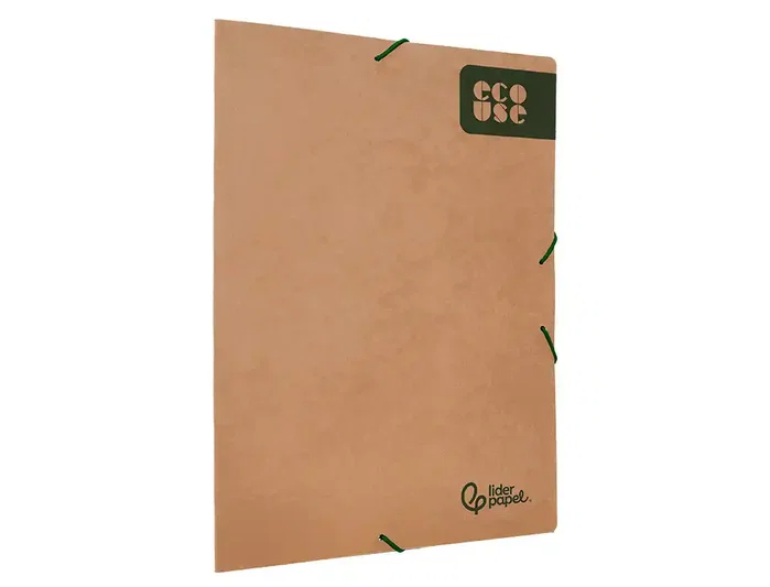Liderpapel Carpeta de gomas con 3 solapas en cartulina kraft marrón DIN A4+ Liderpapel Carpeta de gomas con 3 solapas en cartulina kraft marrón DIN A4+