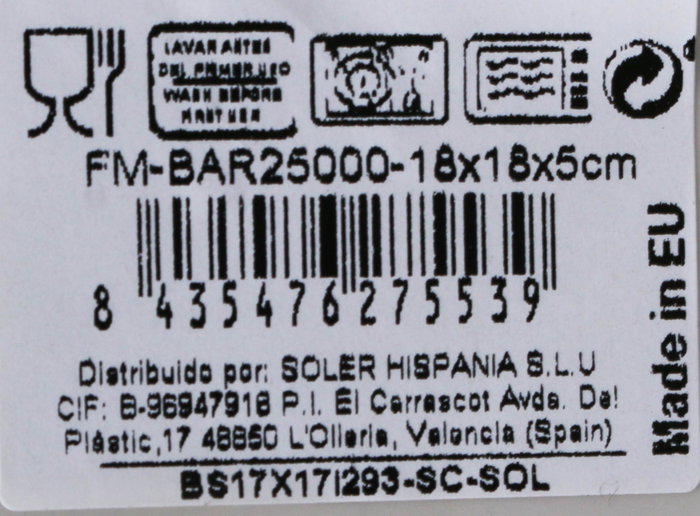 La Mediterranea Bol Barx Elite Brillo 18x18 cm