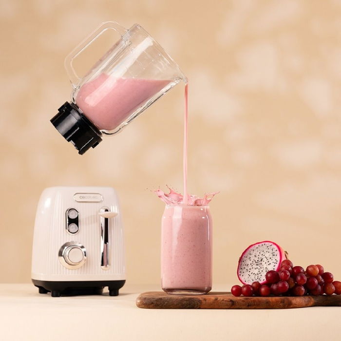 Batidora de Vaso Cecotec Power Black Titanium RetroBeige Beige Batidora de Vaso Cecotec Power Black Titanium RetroBeige Beige