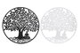 DKD Home Decor Decoración de Pared Metal Árbol Buda Surtido de 4 Unidades