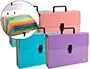 Exacompta Maletin Aquarel Clasificadora Fuelle 18 Departamentos Carton Colores Surtidos