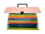 Exacompta Maletin Aquarel Clasificadora Fuelle 18 Departamentos Carton Colores Surtidos