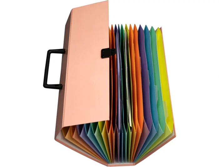 Exacompta Maletin Aquarel Clasificadora Fuelle 18 Departamentos Carton Colores Surtidos