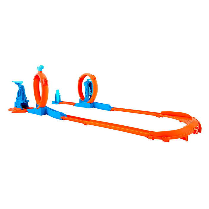 Mattel Hot Wheels Pista Triple Loop JDW39 Track Creator para Niños +6 Años con Coche de Juguete