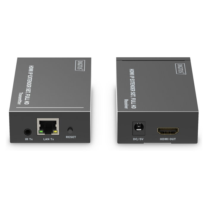 Digitus Extensor HDMI IP Set Full HD 1920 x 1080 Pixeles 120m Alámbrico Negro