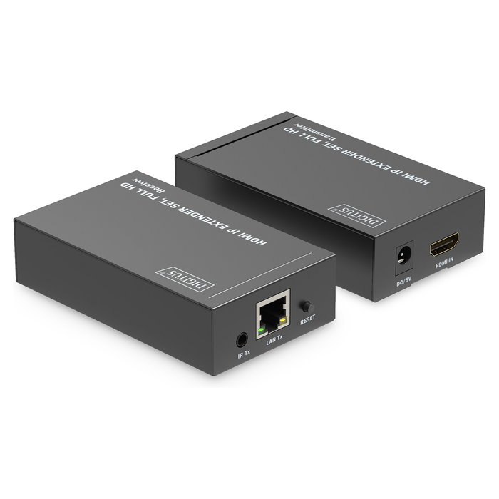 Digitus Extensor HDMI IP Set Full HD 1920 x 1080 Pixeles 120m Alámbrico Negro