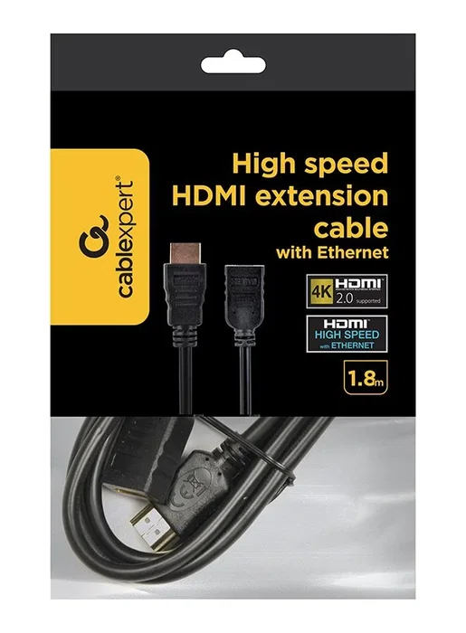 Gembird Cable HDMI de alta velocidad macho-hembra 1.8 m CC-HDMI4X-6 negro