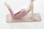 DKD Home Decor Figura de Resina Chica Yoga Rosa 16x6x13 cm