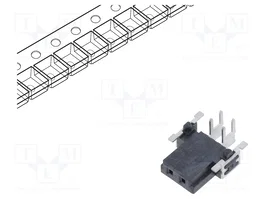 HARTING Conector de datos PCB a PCB, hembra, 2 pines, angular, 2,54mm