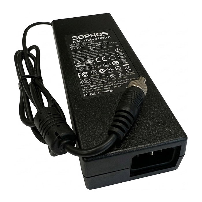 Sophos Fuente de alimentación para modelos XGS 118(w)/128(w) únicamente - Repuesto sin cable de alimentación Sophos Fuente de alimentación para modelos XGS 118(w)/128(w) únicamente - Repuesto sin cable de alimentación