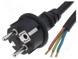 JONEX Cable de alimentación H07RN-F 3x1mm² 5m con enchufe CEE 7/7