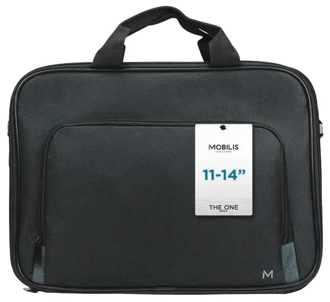 Mobilis TheOne Maletín para Portátil 35.6 cm (14") Negro - Bolsillo, Asa y Tirante, 493g