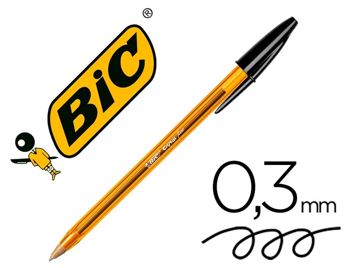 BIC Cristal Original Fine Negro Caja de 50 Unidades