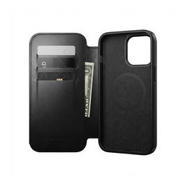 Nomad Modern Leather Folio para iPhone 17 Pro Max, color Negro Horween