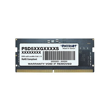 Patriot 8GB DDR5 5600MHz Signature Line PSD58G560041S SO-DIMM Patriot 8GB DDR5 5600MHz Signature Line PSD58G560041S SO-DIMM