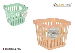 Confortime Cesta para Pinzas de Plástico 19.1 x 17.5 x 14.1 cm (36 Unidades)