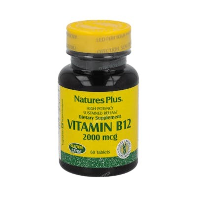 NATURES PLUS Vitamina B12 2000mcg 60 comprimidos NATURES PLUS Vitamina B12 2000mcg 60 comprimidos