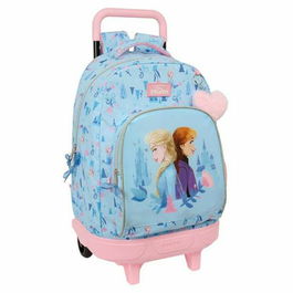 Mochila Escolar con Ruedas Frozen Ice magic Azul 33 x 45 x 22 cm