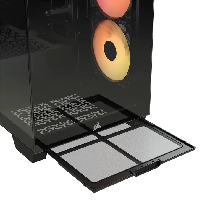 Corsair 3500X RS-R ARGB Midi Tower para PC - Torre Gaming con Cristal Templado, Ventana Lateral, Luces ARGB, Compatible con ATX/EATX, Negro
