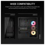 Corsair 3500X RS-R ARGB Midi Tower Caja PC Negro con Cristal Templado, ATX/EATX/microATX/Mini-ITX, 7 Ranuras, 3 Ventiladores 120mm, USB-C, Para Gaming